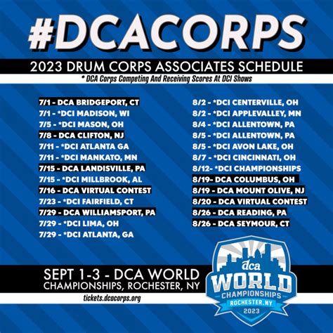 dci shows 2024 schedule